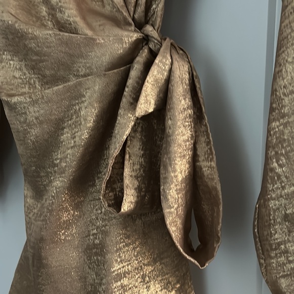 LOST + WONDER Double Breasted Gold Wrap/Tie Dress- NWT - Picture 6 of 6